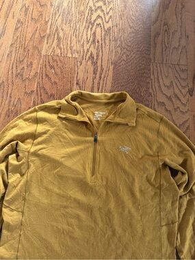 Arc'teryx Rho Merino Wool Zip Neck Quarter Zip Lightweight Brown Outdoor Sweater